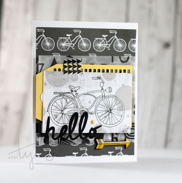 Clique Kits Sept Blog Share Hello Card JustTyra