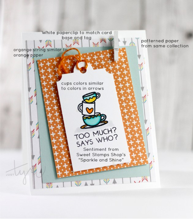 Too Much Coffee Card Design Tips Sweet Stamp Shop JustTyra